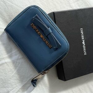 Emporio Armani Blue Zip Wallet